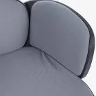 Verstellbarer Bürodrehstuhl aus Stahl und Polyester - Luigio Viadurini