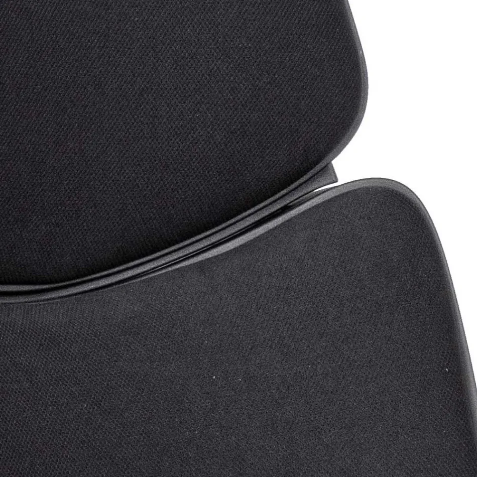 Verstellbarer Bürodrehstuhl aus Stahl und Polyester - Luigio Viadurini