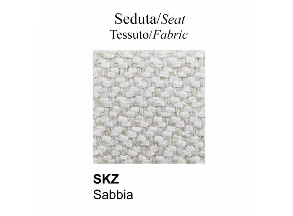 Design-Sessel mit Sitz und Rückenlehne aus Stoff Made in Italy - Connubia Sixty Viadurini