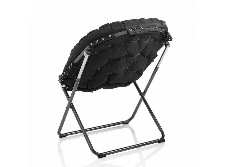 Design Sessel aus hellgrauem Samt mit schwarzer Metallstruktur - Tronia Viadurini