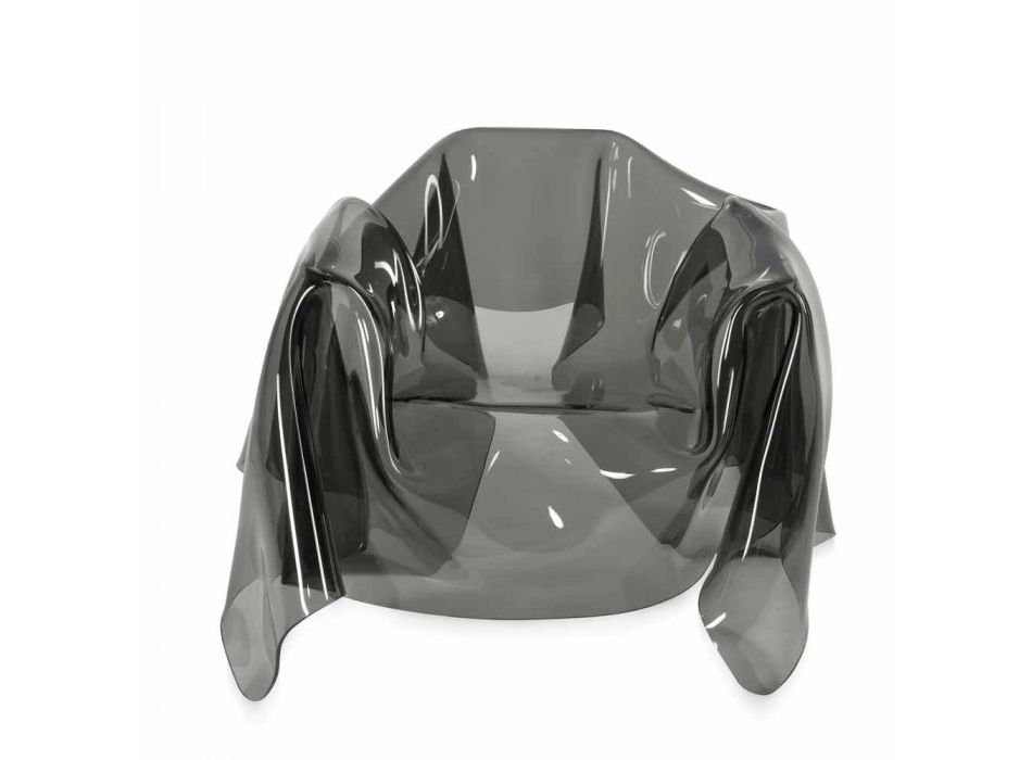 Moderner Design-Sessel aus rauchigem Plexiglas Paris, hergestellt in Italien Viadurini