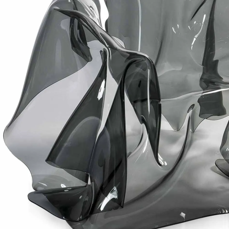 Moderner Design-Sessel aus rauchigem Plexiglas Paris, hergestellt in Italien Viadurini