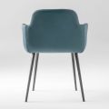 Hochwertiger Sessel aus Leder und lackiertem Metall Made in Italy - Molde