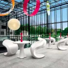 Interner oder externer Design-Sessel aus weißem Polyethylen - Petra von Myyour Viadurini