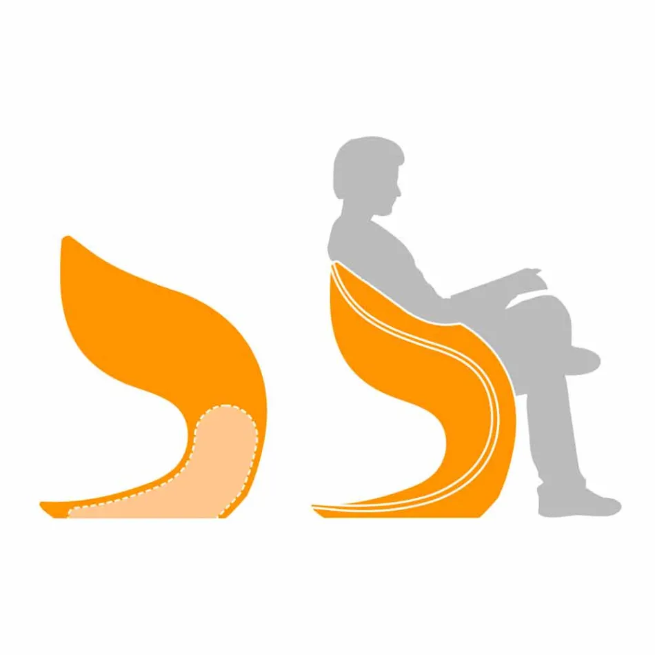 Interner oder externer Design-Sessel aus weißem Polyethylen - Petra von Myyour Viadurini