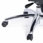 Drehbarer Chefsessel aus Leder und Metall - Virone Viadurini