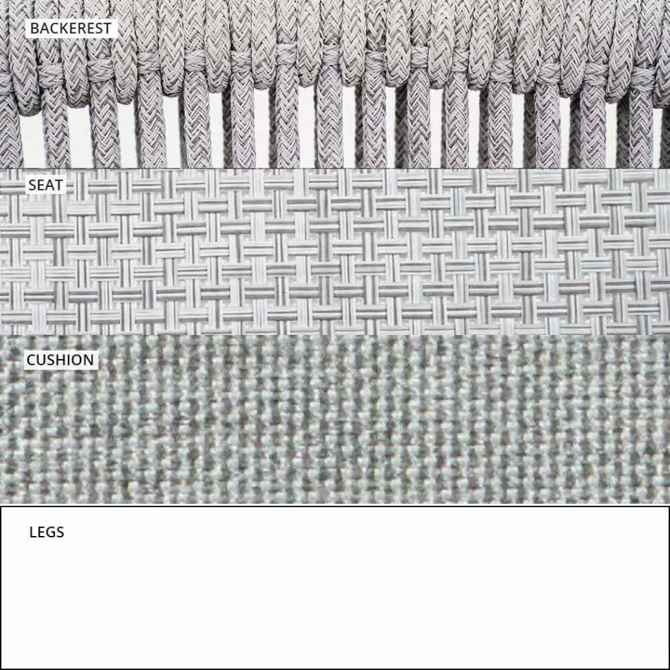 Garden Rocking Armchair Massiver und gepolsterter Stoff - Smart von Varaschin Viadurini