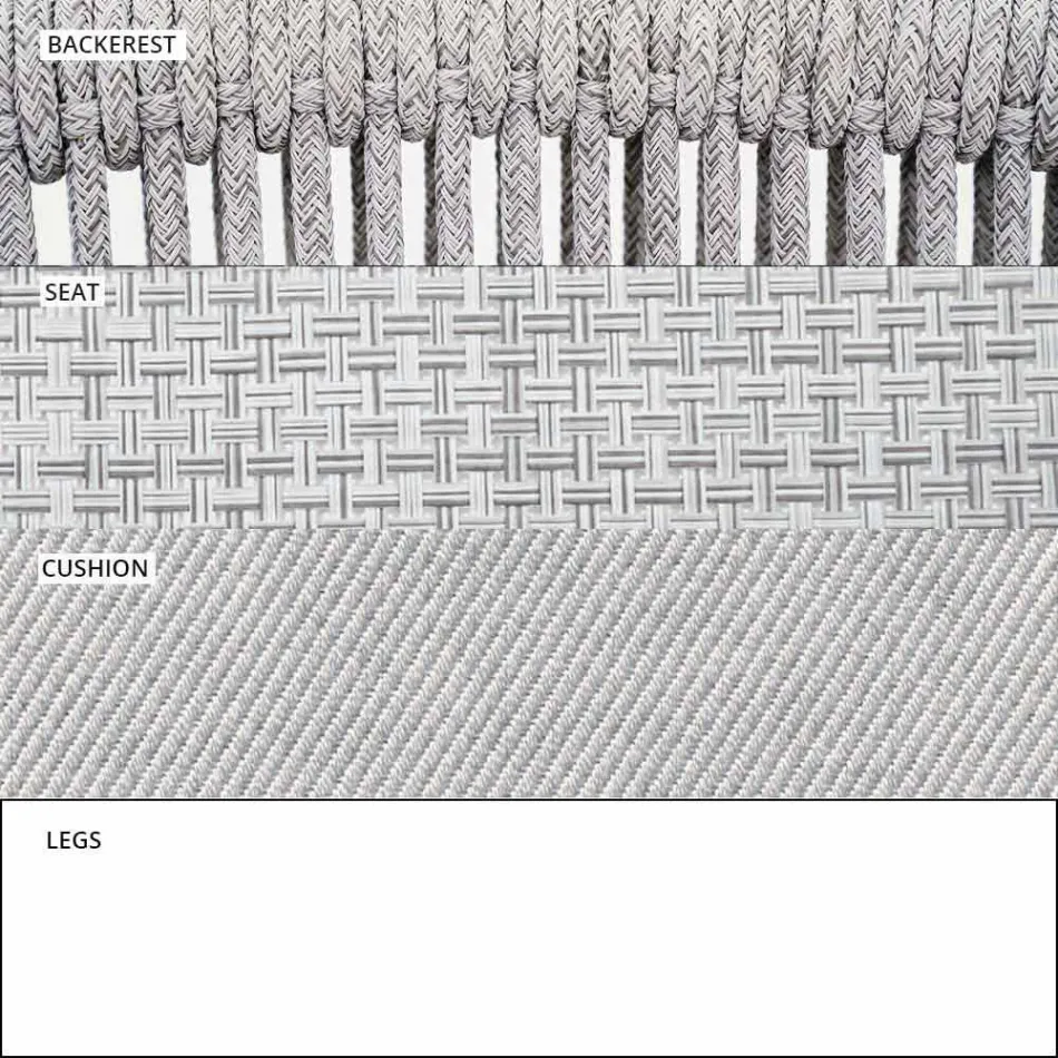 Garden Rocking Armchair Massiver und gepolsterter Stoff - Smart von Varaschin Viadurini