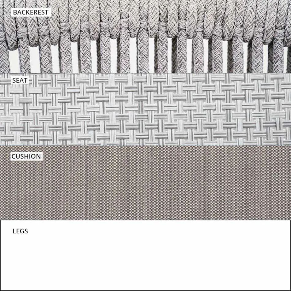 Garden Rocking Armchair Massiver und gepolsterter Stoff - Smart von Varaschin Viadurini