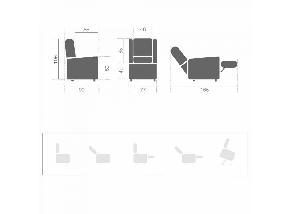 Electric Lift Armchair Relax Lift mit 2 modernen Luxusmotoren - Victoire Viadurini