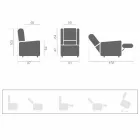 Elektrischer Sessel mit Hub- und Entspannungsfunktionen mit 2 Motoren Made in Italy - Marlene Viadurini