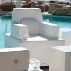 Trona Luxury Schwimmsessel weiß im Design, made in Italy Viadurini