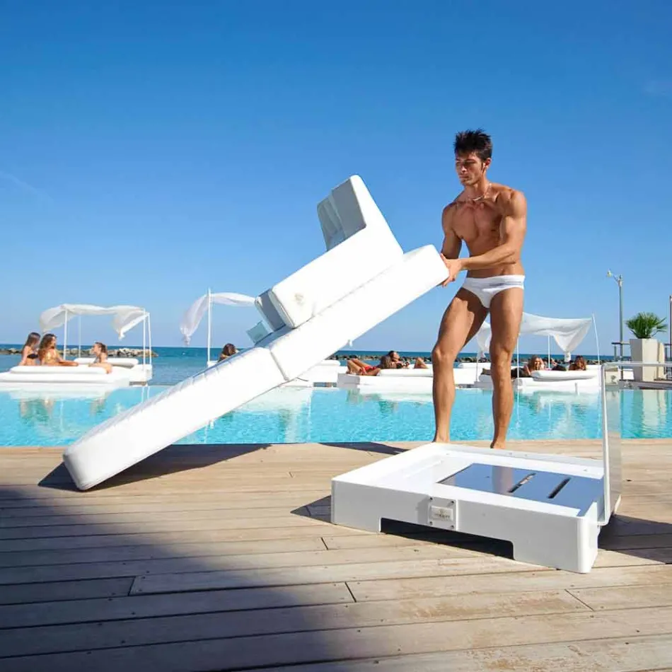 Trona Luxury Schwimmsessel weiß im Design, made in Italy Viadurini
