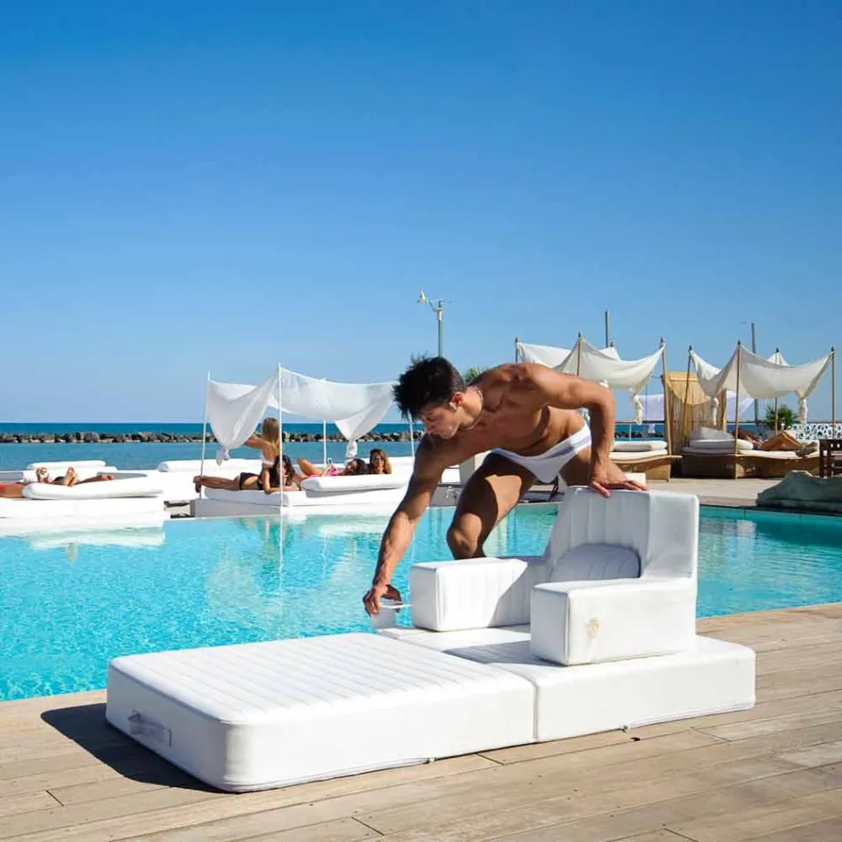 Trona Luxury Schwimmsessel weiß im Design, made in Italy Viadurini