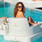 Trona Luxury Schwimmsessel weiß im Design, made in Italy Viadurini
