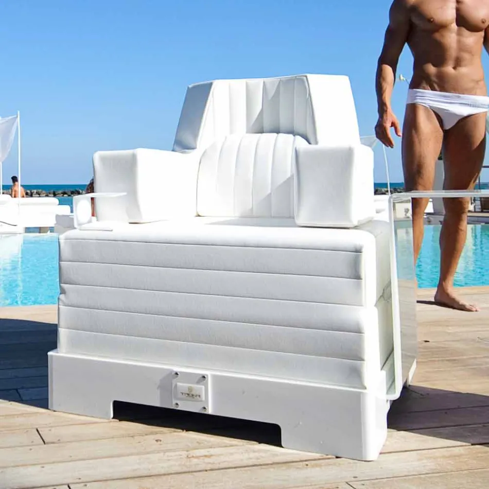 Trona Luxury Schwimmsessel weiß im Design, made in Italy Viadurini
