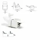 Drehsessel, 2 Motoren modernes Design made in Italy Cassia Viadurini