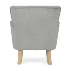 Kiefernholz-Sessel und Samteffekt-Sitz Coste 4 Ausführungen - Molly Viadurini