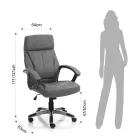 Sessel aus Kunstleder in Antikoptik – Rhodium Viadurini