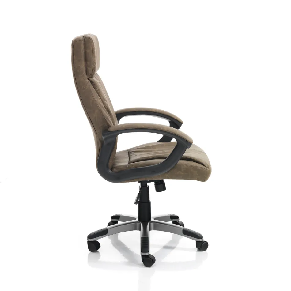 Sessel aus Kunstleder in Antikoptik – Rhodium Viadurini