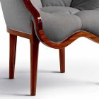 Sessel in Stoff und Massivholz Design, Made in Italy, Begga Viadurini