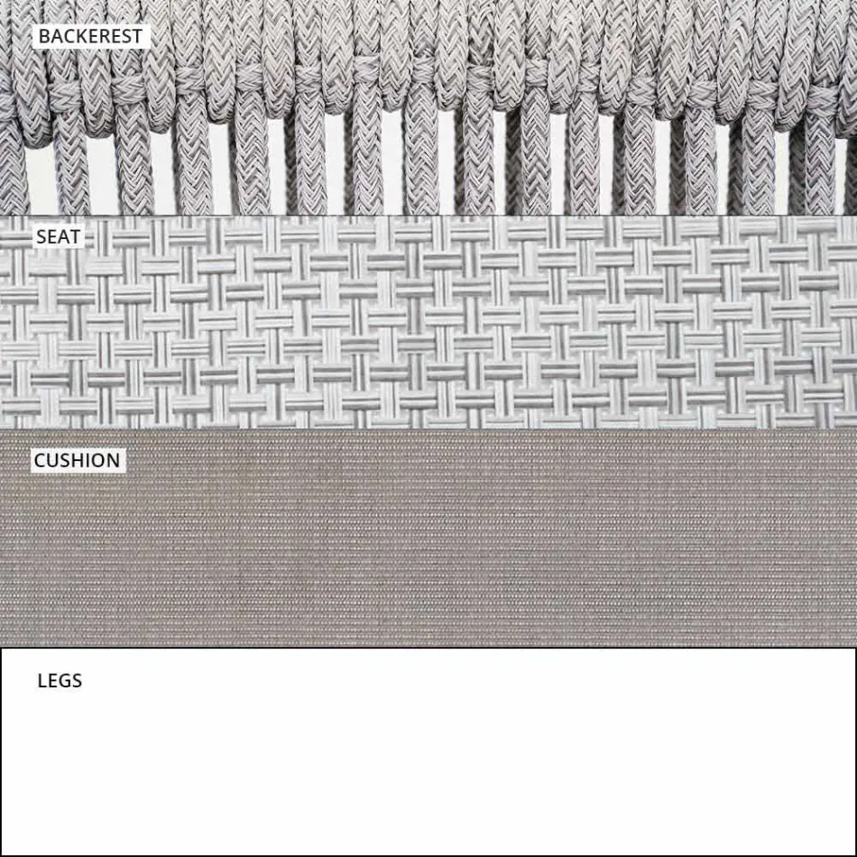 Garden Lounge Sessel Polsterstoff und Aluminium - Smart von Varaschin Viadurini