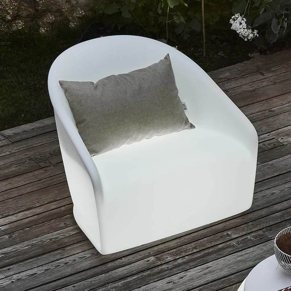 Leuchtender Outdoor-Sessel aus Polyethylen mit LED Made in Italy - Juli Viadurini