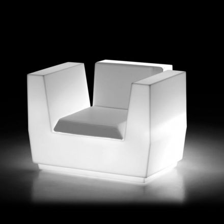 Leuchtender Outdoor-Sessel aus Polyethylen Made in Italy - Chiabotto Viadurini