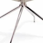 Sessel made in Italy, bezogen mit Niles-Leder, modernes Design Viadurini