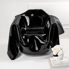Delia – Moderner Sessel mit schwarzem Plexiglasbezug, hergestellt in Italien Viadurini