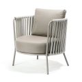 Outdoor-Sessel aus Stahl in verschiedenen Größen und Kissen inklusive Made in Italy - Bronn