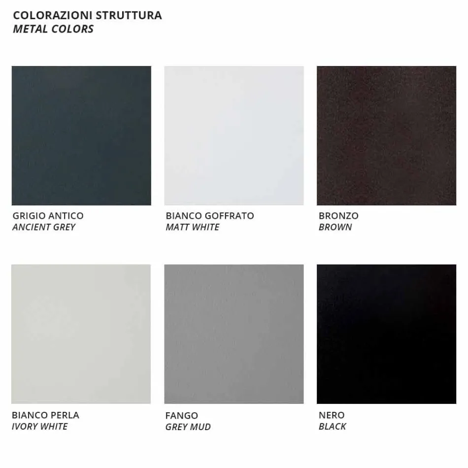 Outdoor-Sessel mit Stoff- und Metallarmlehnen Made in Italy - Cola Viadurini