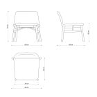 Feiner Sessel aus Stoff oder Samt mit Gestell aus Buche, hergestellt in Italien – Molde Viadurini
