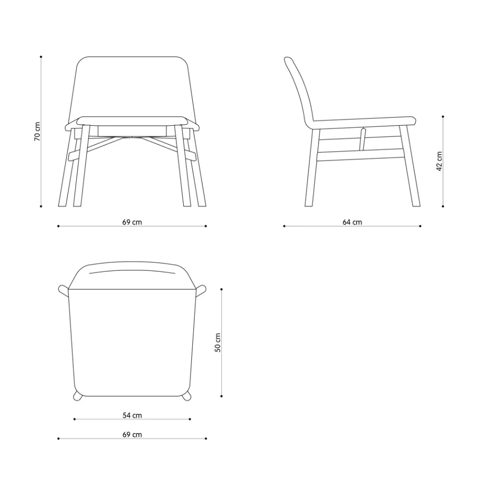 Feiner Sessel aus Stoff oder Samt mit Gestell aus Buche, hergestellt in Italien – Molde Viadurini