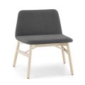 Wertvoller Sessel aus Stoff oder Samt mit Buchenfuß Made in Italy - Molde