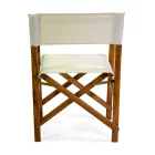 Regiestuhl aus geöltem Akazienholz Naturfarbe - Technical Viadurini