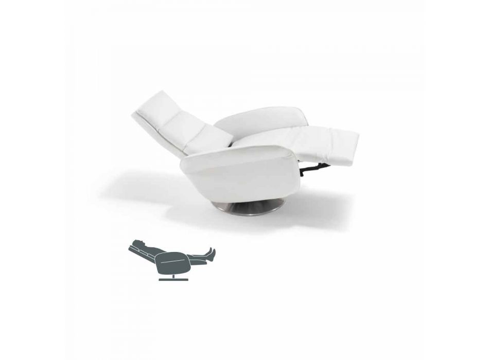 Relax-Sessel 2 Motoren drehen Leder / Stoff / Kunstleder modernes Bluma Viadurini