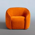 Entspannender Sessel, modernes Design, hergestellt in Italien, aus farbigem Stoff – Baloo