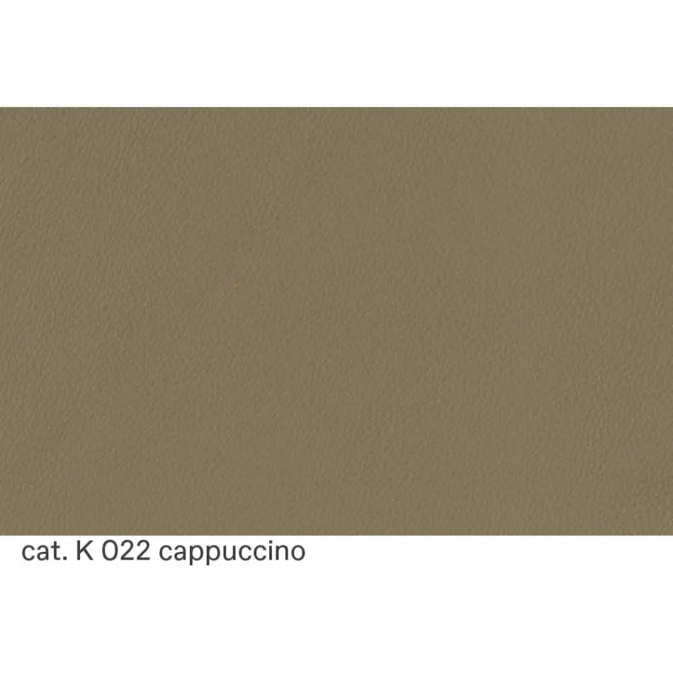 Wohnzimmersessel mit Lederbezug und Holzfüßen Made in Italy - Pegolo Viadurini