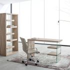 Ergonomischer Bürosessel mit Armlehnen aus Stahl und Kunstleder - Mantica Viadurini