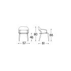 Outdoor-Sessel mit Sitzkissen Made in Italy - Noss by Varaschin Viadurini