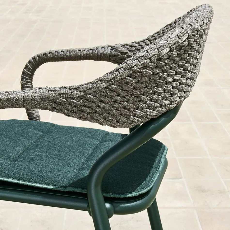 Outdoor-Sessel mit Sitzkissen Made in Italy - Noss by Varaschin Viadurini