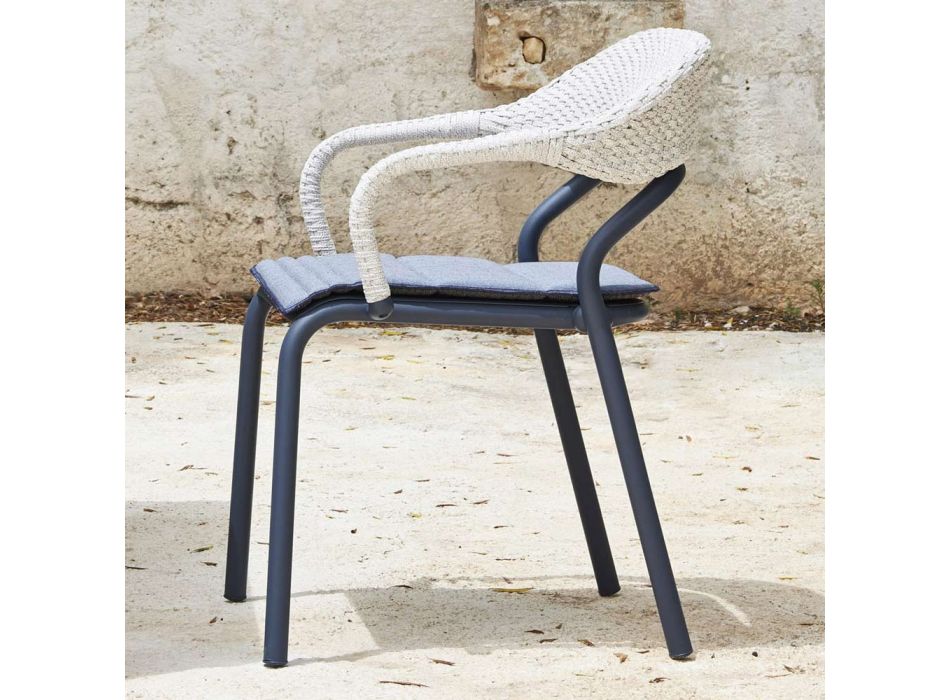 Outdoor-Sessel mit Sitzkissen Made in Italy - Noss by Varaschin Viadurini