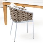 Outdoor-Sessel aus Aluminium und handgewebtem Olefil-Stoff – Reda Viadurini