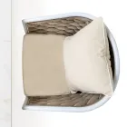 Outdoor-Sessel aus Aluminium und handgewebtem Olefil-Stoff – Reda Viadurini