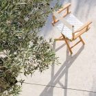Gartensessel aus Teakholz und verschiedenen Materialien Made in Italy - Sleepy Viadurini