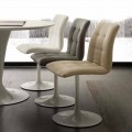 Sessel aus Stahl und Kunstleder drehbar Valencia in modernem Design