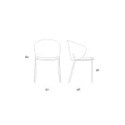 Sessel aus Metall und Sitz aus Neve-Kaschmir, hergestellt in Italien – Ivy Viadurini