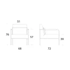 Metallsessel und Sitz aus Kunstleder, hergestellt in Italien – Minze Viadurini