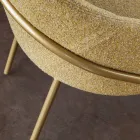 Metallsessel und Sitz aus recyceltem Stoff, hergestellt in Italien – Sage Viadurini